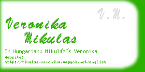 veronika mikulas business card